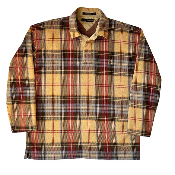 Tommy Hilfiger Plaid Rugby Shirt, Warm Rugby with excellent vintage quality, XL - Picture 3 of 10